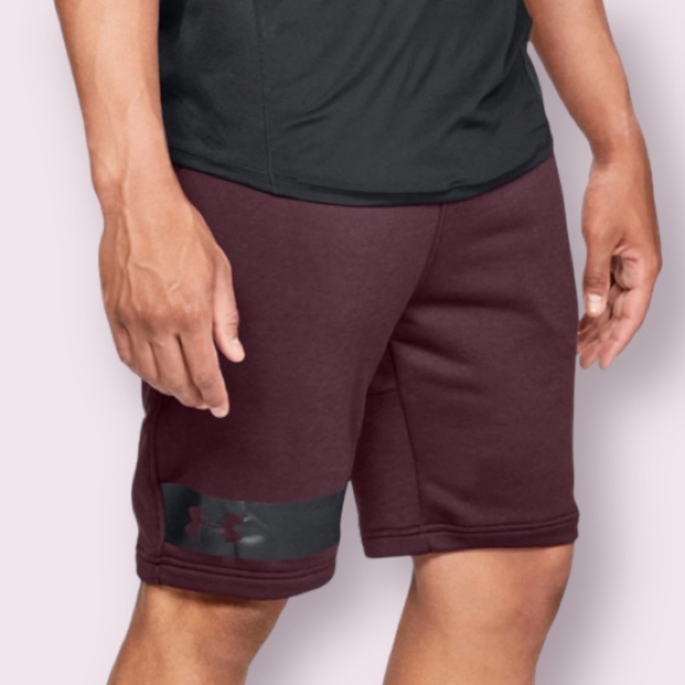 Under Armour MK1 Terry Short in Dark Red
